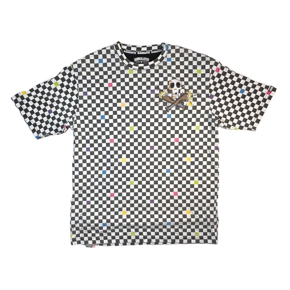 Y2K Crown Collective Checkerboard Spy vs. Spy T-Shirt – Size XXL
